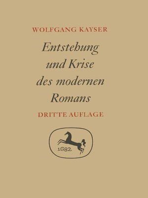 cover image of Entstehung und Krise des modernen Romans